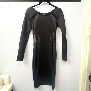 BABE SOCIETY WOMEN’S LONG SLEEVE MESH MINI DRESS, SIZE SMALL, BLACK